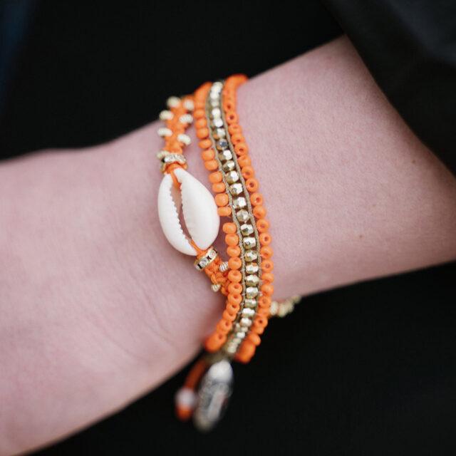 bracelet-orange-coquillage