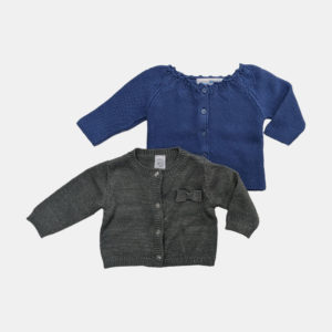 Lot 2 Gilets Bébé 0-1 mois / 56 cm