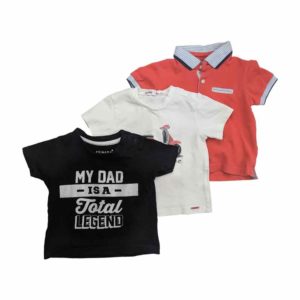 Lot 3 T-shirts Bébé 6 mois / 68cm