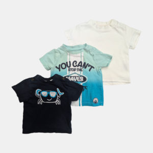 Lot 3 T-shirt Bébe 1-3 mois / 62 cm