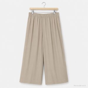 Pantalon large Femme H&M Beige L