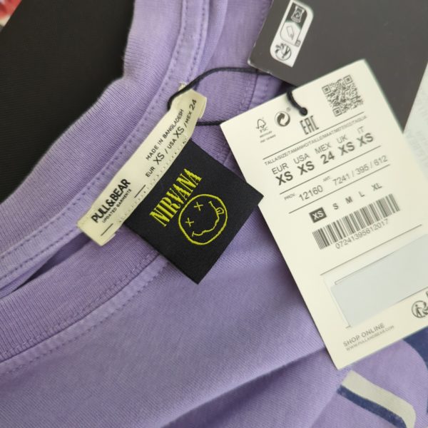 T-Shirt Femme PULL&BEAR Violet XS • Déclics éthiques