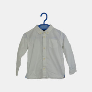 Chemise Fille United Colors Of Benetton - Popelin Coton, Manches Longues, Pochette Logo Brodé, Unisexe