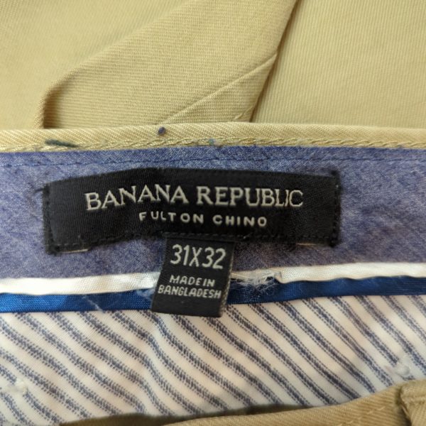 Pantalon habillé homme BANANA REPUBLIC 32 X 32 gris coupe classique