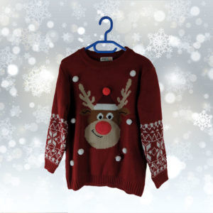 Pull Noël DRESSFORFUN Rouge 128cm / 8ans