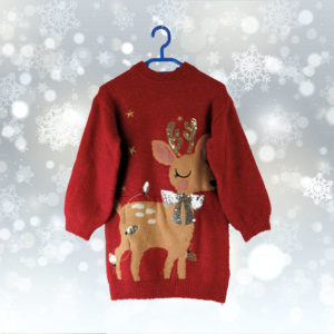 Pull Noël C&A Rouge 122cm / 7ans