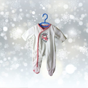 Combinaison Noël SMILE Blanc 62cm / 3mois