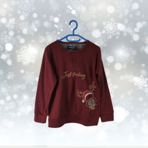 Pull Noël COOTAIYA Rouge 10ans / 140cm