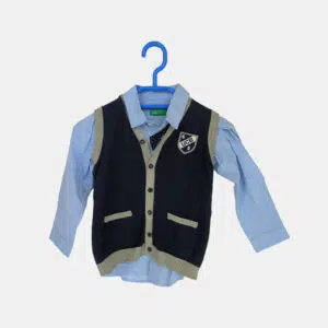 Chemise Bébé BENETTON Bleu 18mois/86cm