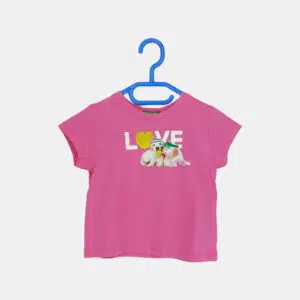 T-Shirt Bébé BENETTON Rose 12mois/80cm