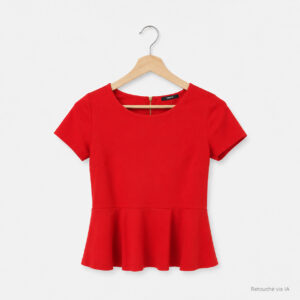 Haut péplum Femme ESMARA Rouge S/36